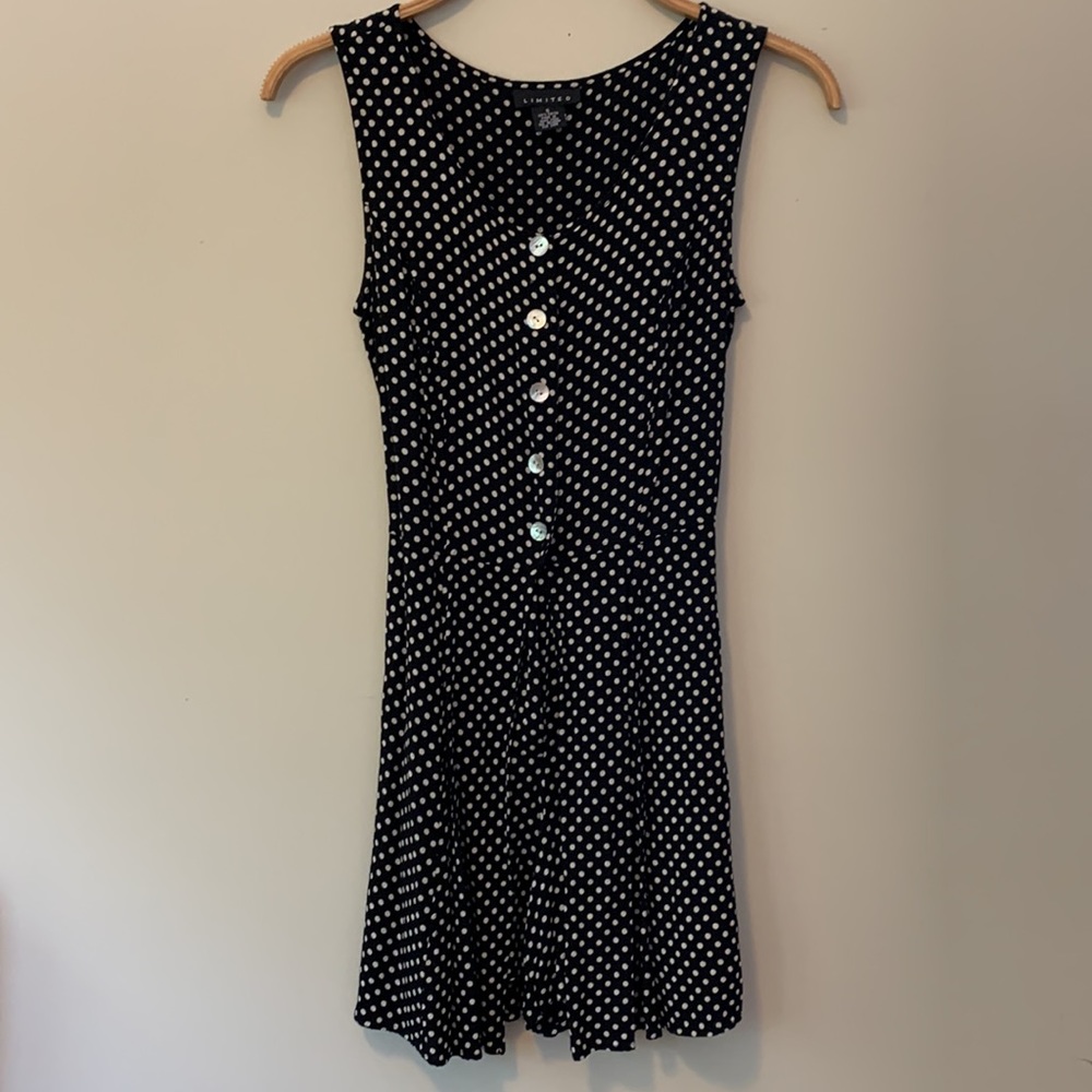 Vintage The Limited Polka Dot Skirt Romper, Size Small